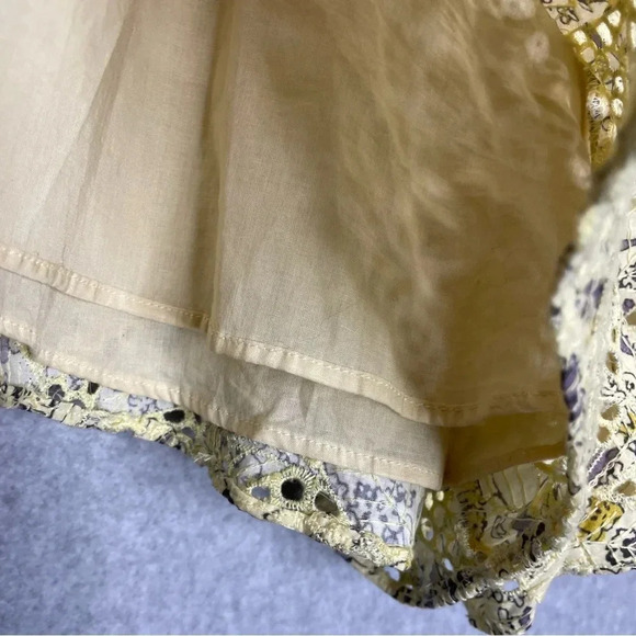 Free People High Waisted Lace Shallow Water Tea Combo Yellow Short/Skorts - Picture 7 of 11